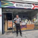 One kind shop owner packed Russ off with free Biltong for his journey