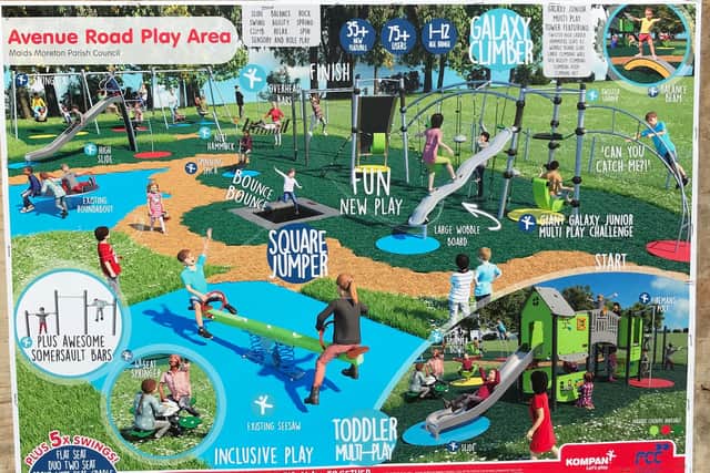 The design for the new play area