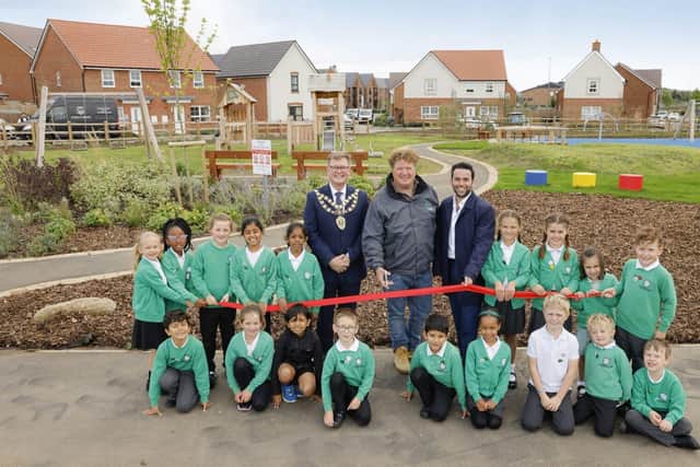 Railway Park opening ribbon cutting