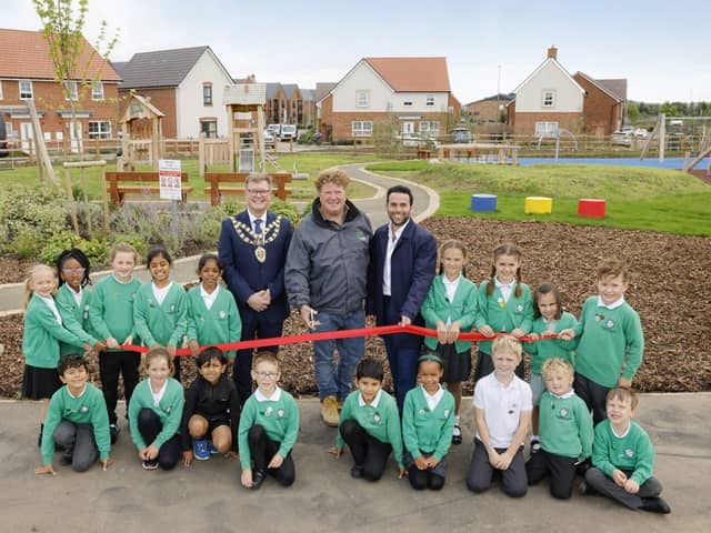Railway Park opening ribbon cutting 