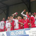 Aylesbury United Under 15s Juniors celebrate winning the league cup