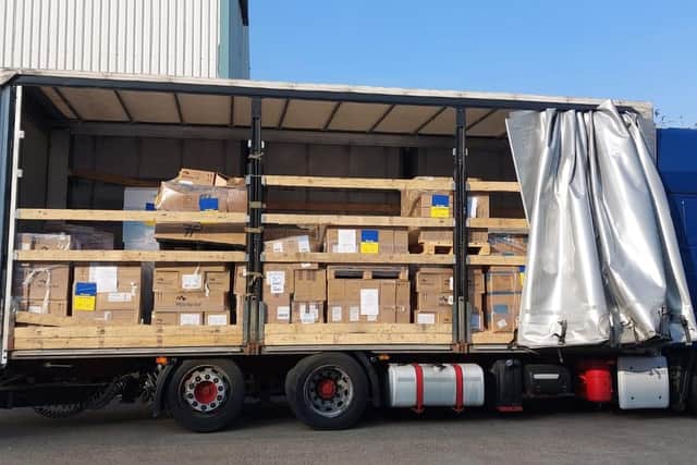 One of the lorries that is going to Ukraine