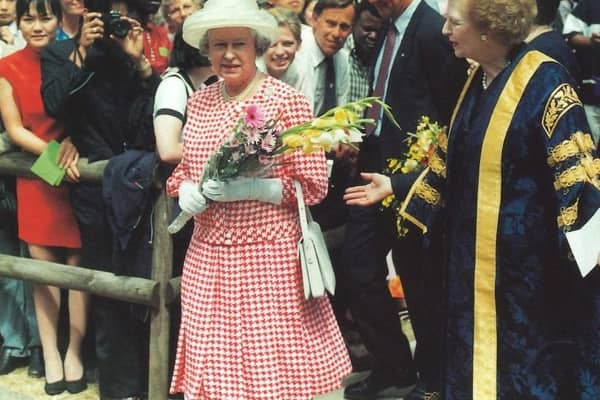 The Queen and Margaret Thatcher in Buckingham