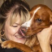 Natalie with her dog, Bilbo