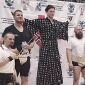 Rob Ó Néill of Aylesbury takes 3rd at the inaugural Scottish sumo open.