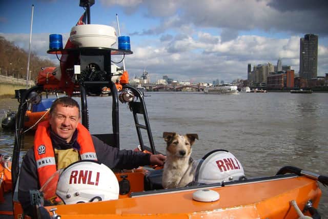Paul Barber and his dog Havoc during their coastal adventure