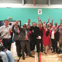 The Aylesbury Labour Party celebrate Laura Kyrke-Smith's election in Aylesbury