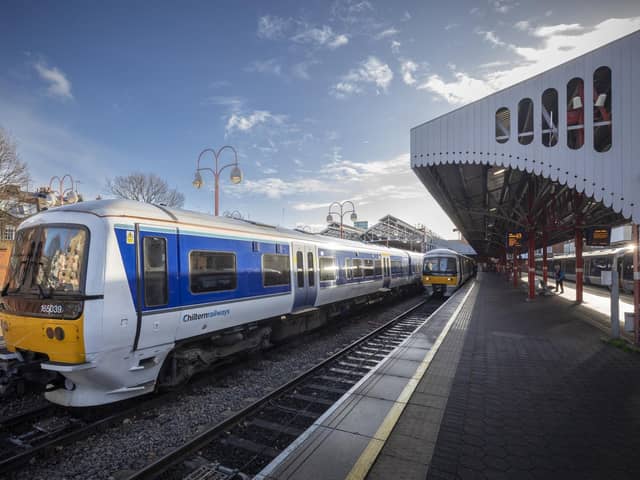 A Chiltern Railways train at London Marylebone station