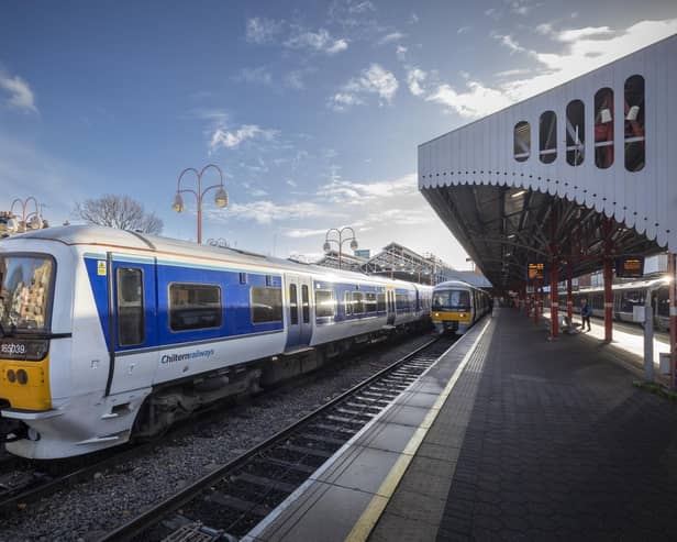 A Chiltern Railways train at London Marylebone station