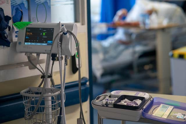 Medical equipment on a hospital ward