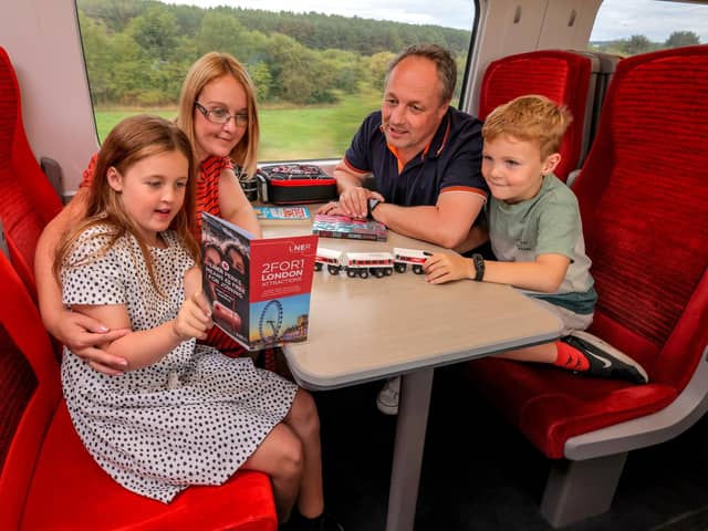Family onboard LNER Azuma
