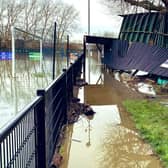 The wrecked stand, photo from @ValeDynamos