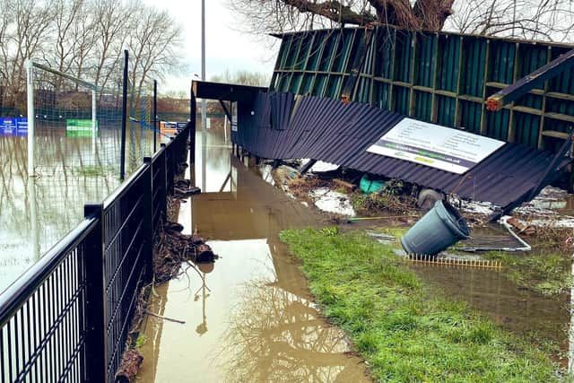 The wrecked stand, photo from @ValeDynamos