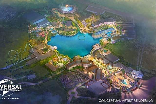 How the new Bedford borough-based Universal Studios UK theme Park might look. Copyright: Universal Destinations and Experiences