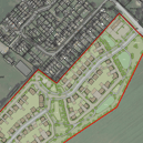The revised masterplan for 65 homes in Padbury