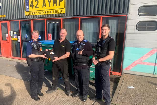 Local Police donate a portable defibrillator