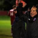 Risborough Rangers manager Mark Eaton celebrating one of the club's many successes during the season   Picture by Charlie Carter