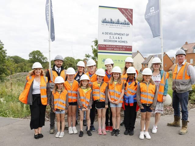 Buckingham Girl Guides at the Site Visit