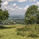 View of Ellesborough from Coombe Hill, Chilterns Countryside, Buckinghamshire