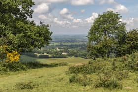 View of Ellesborough from Coombe Hill, Chilterns Countryside, Buckinghamshire