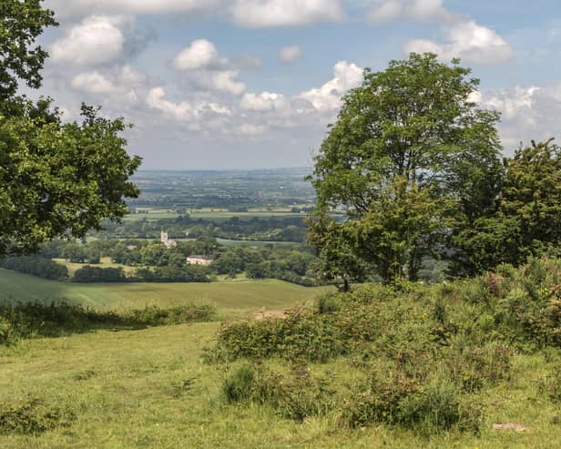 View of Ellesborough from Coombe Hill, Chilterns Countryside, Buckinghamshire