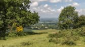 View of Ellesborough from Coombe Hill, Chilterns Countryside, Buckinghamshire