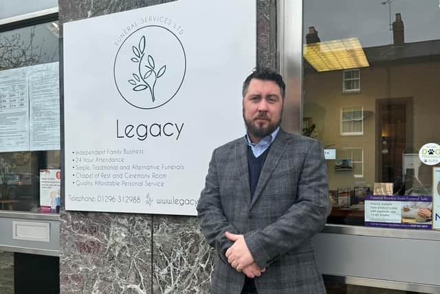 James Burrett, director at Legacy Funeral Services in Aylesbury