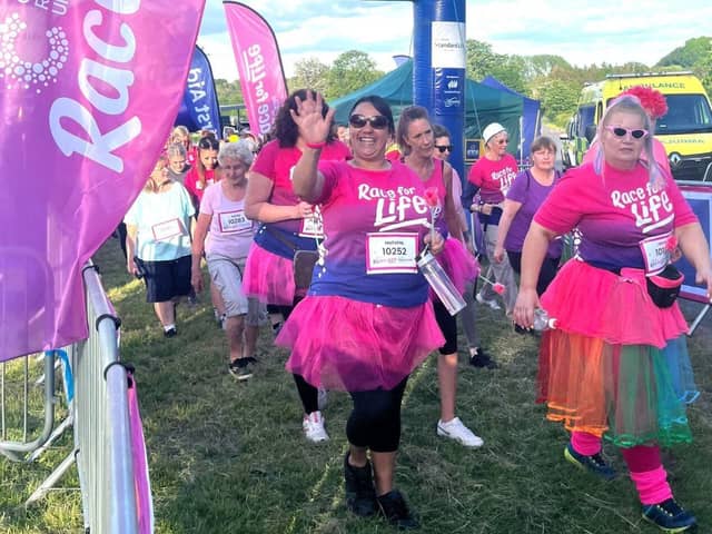 Hundreds took part in Race for Life at Waddesdon Manor on Wednesday evening.