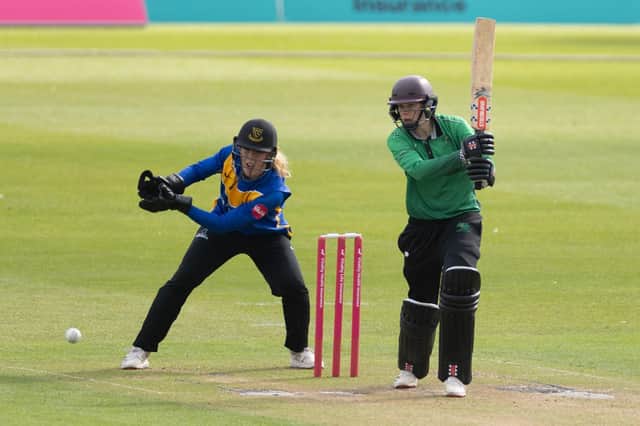Bucks' Beth Talbot scoring through the off side