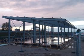 The new railway station being constructed in Winslow as part of East West Rail