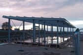 The new railway station being constructed in Winslow as part of East West Rail