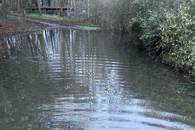 A look at the flooding in Meadowcroft, photo from Aylesbury Vale Dynamos FC