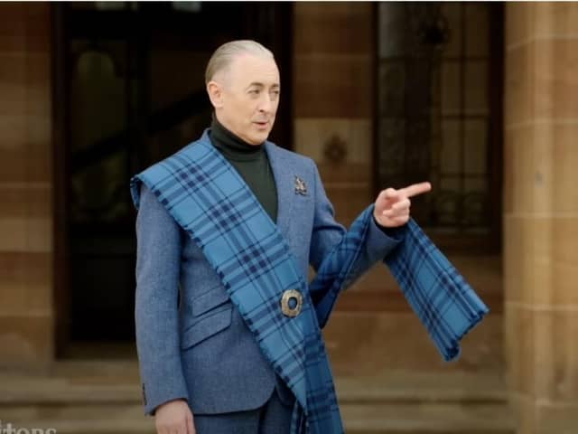 Alan Cumming presents the American version of the reality TV series The Traitors.