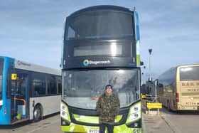 Robert Cook with a Stagecoach East bus