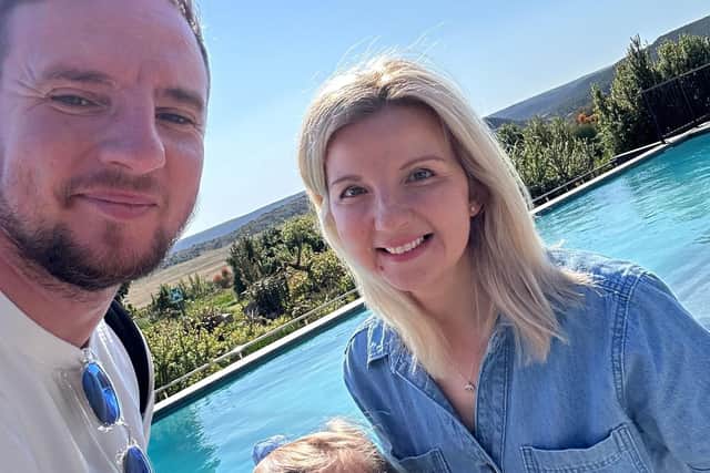 Victoria and Joseph Skinner with daughter Isla