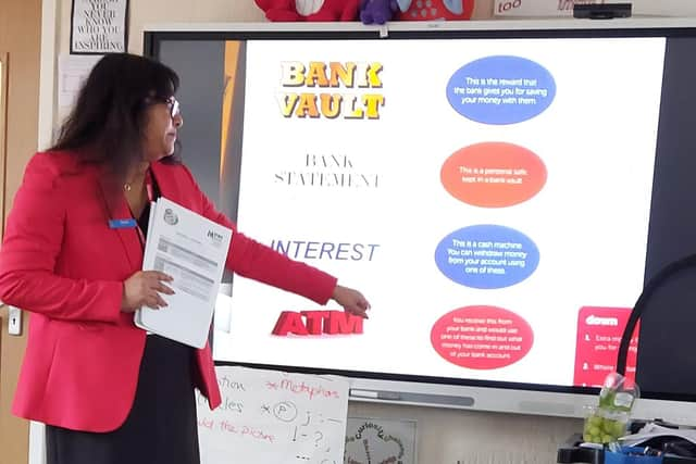 Aruni Wijesuriya of Aylesbury Metro Bank delivers a Money Zone session