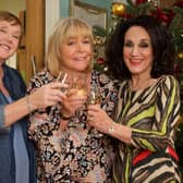 From left, Pauline Quirke as Sharon, Linda Robson as Tracey and Lesley Joseph as Dorien in Birds of a Feather