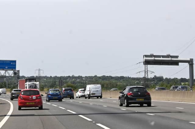 A road sign warning motorists about the heatwave in July