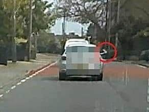 The driver was caught in the act