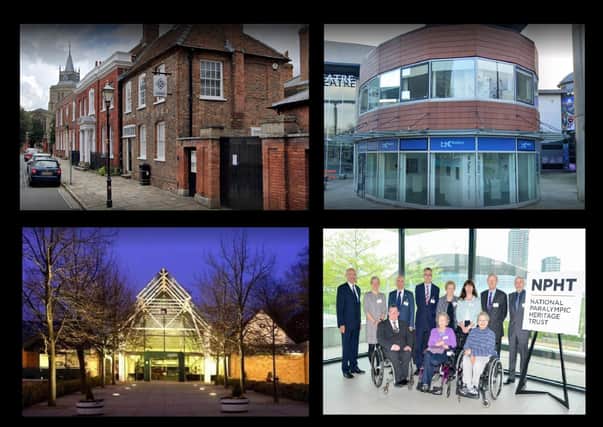 Bucks County Museum in Aylesbury (top left), MK Gallery (top right), The Stables MK (bottom left) and the National Paralympic Heritage Trust based in Aylesbury (bottom right) are four of seven organisations that will benefit