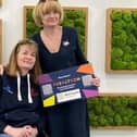 Sharon Mynard with Sue Farrington Smith, founder of the charity Brain Tumour Research