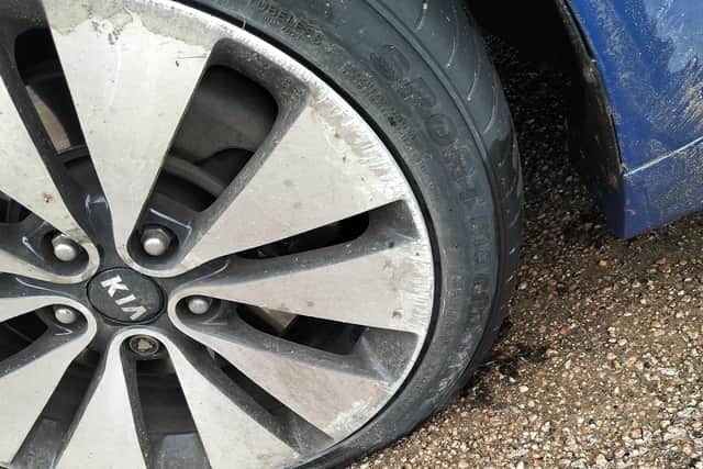 The resident's unusable tyre