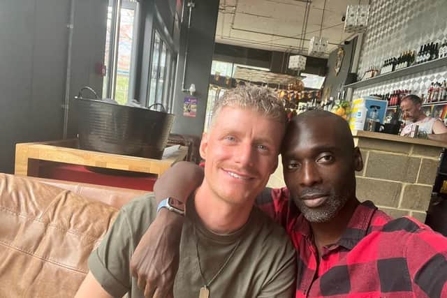 Michael Smith and his boyfriend Nat Asabere
