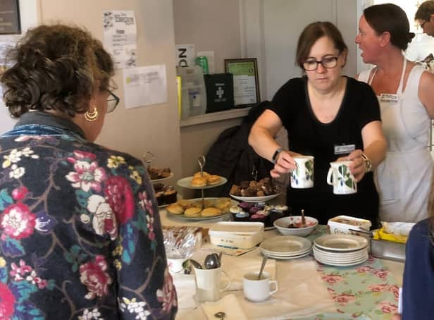 Teas being served at the Wicken Scarecrow Festival in 2019