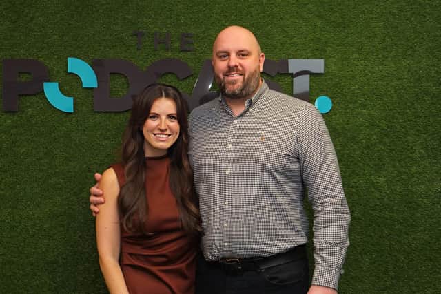 Faryl poses with GIANT Managing Director Ben Thomas.
