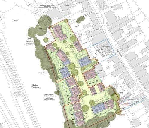 Part of the layout for the project proposed behind The Red Lion in Great Missenden