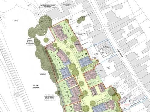 Part of the layout for the project proposed behind The Red Lion in Great Missenden