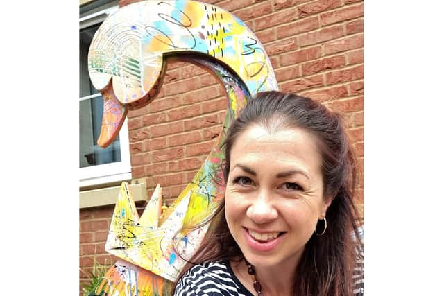 Padbury artist Jill Blakey is one of the artists involved in decorating the Swans
