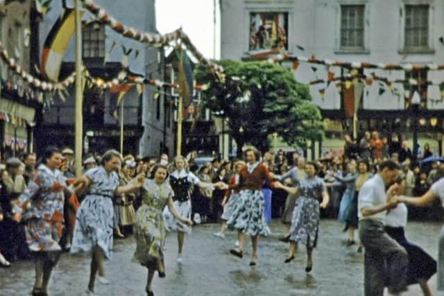 Street dancing in Aylesbury in 1953