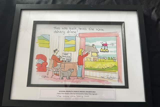 The award was a limited edition cartoon created by the last Private Eye cartoonist Tony Husband